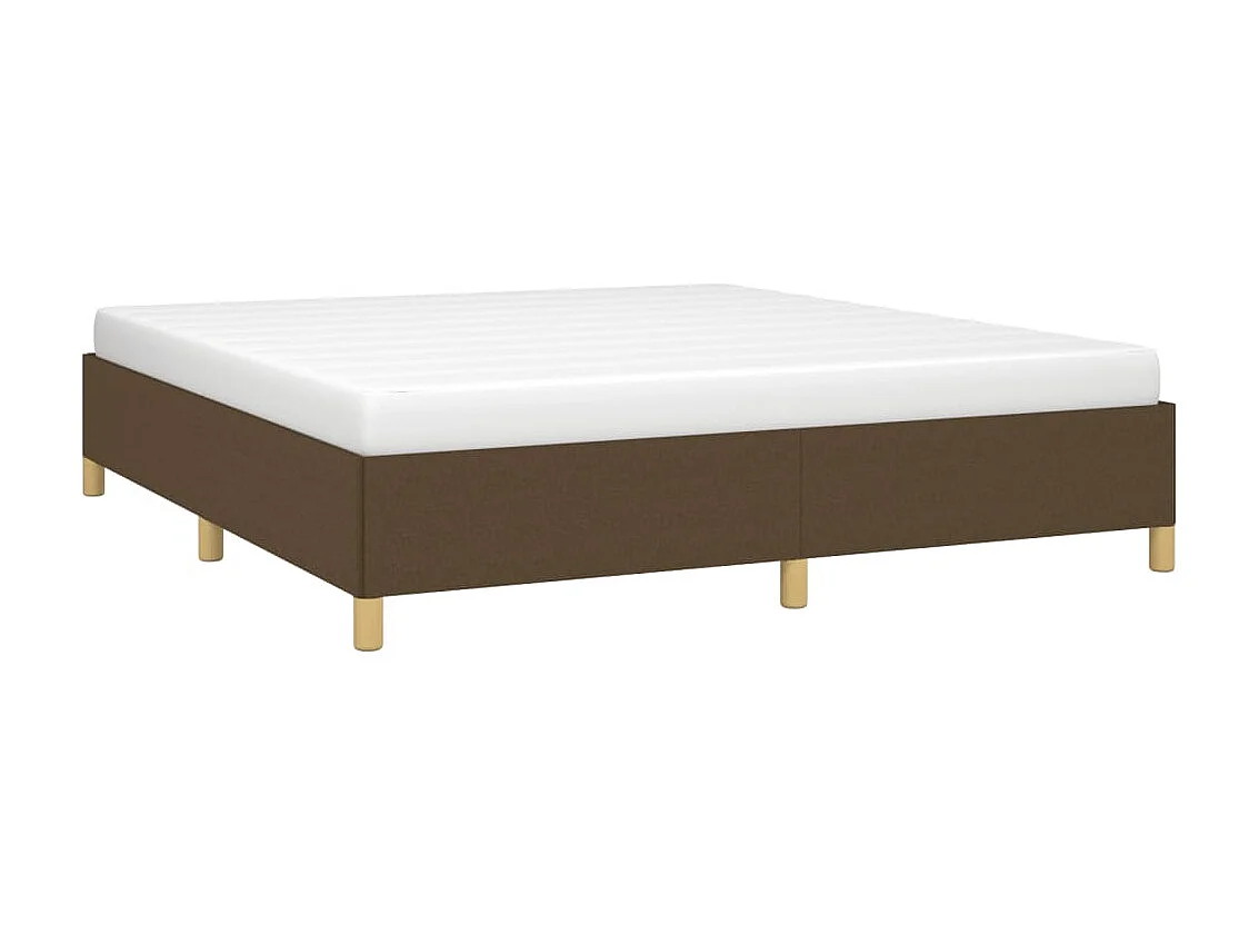 Cama 180x200 cm tecido castanho-escuro PT966650