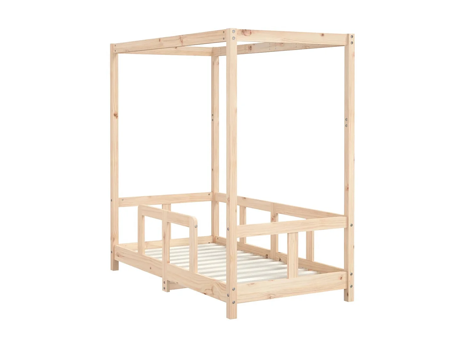 Cama 70x140 cm para niños madera maciza de pino ES18970