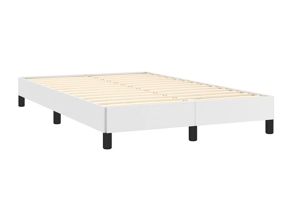 Cama 120x200 cm couro artificial branco PT350962