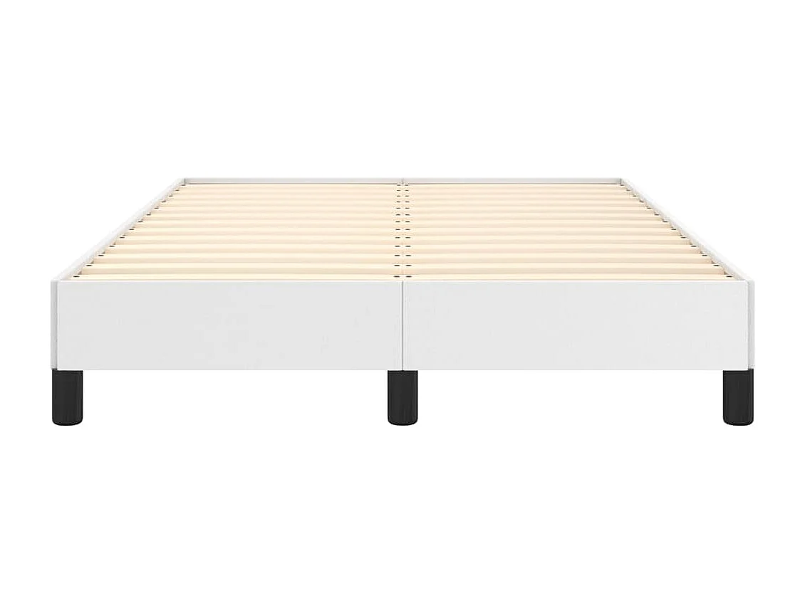 Cama 120x200 cm couro artificial branco PT350962