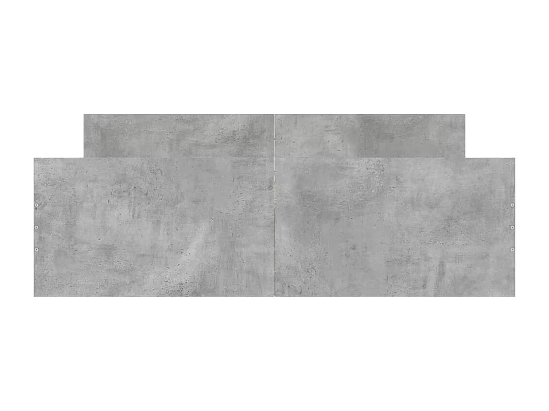 Cama c/ painéis de cabeceira e pés cinza cimento PT102937