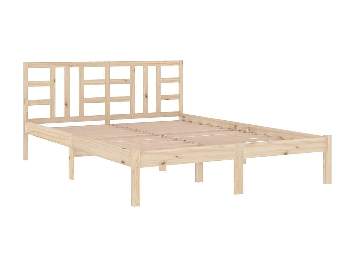 Lit-135x190 cm bois massif double EGGB46603