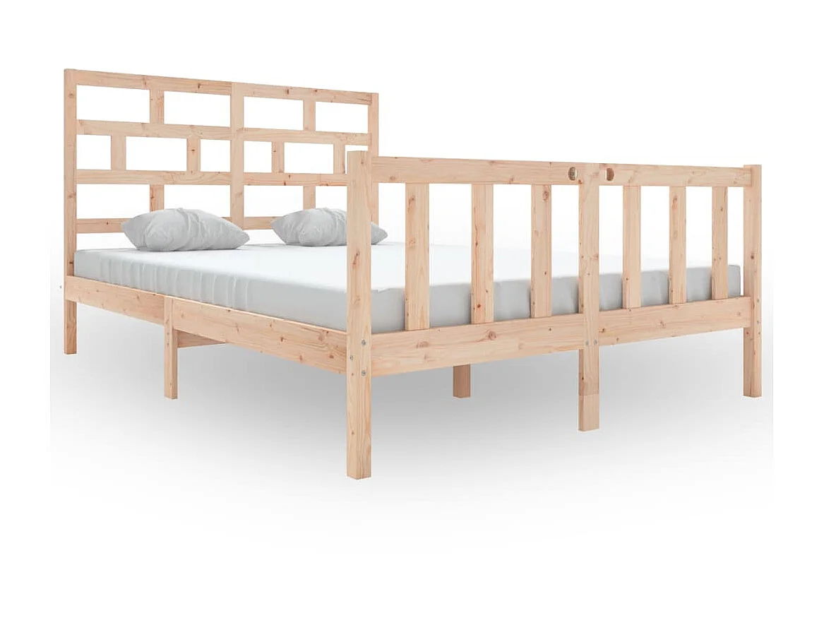 Cama 120x200 cm madera maciza de pino ES84622