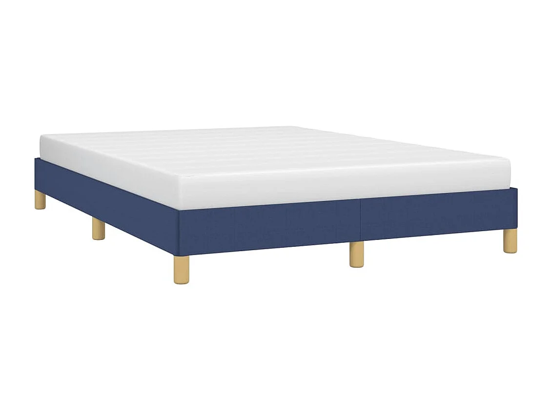 Cama 160x200 cm de tela azul ES41782