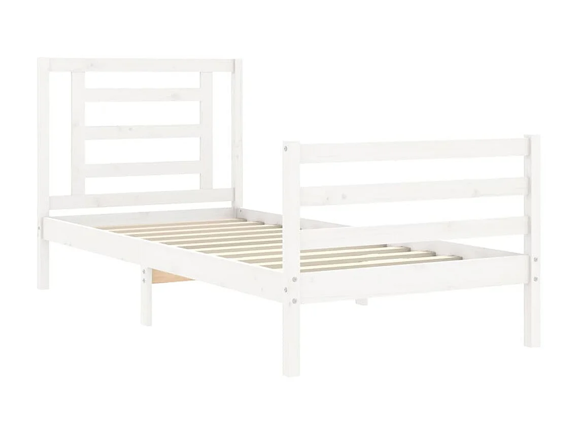 Cama com cabeceira 90x200 cm madeira maciça PT232895