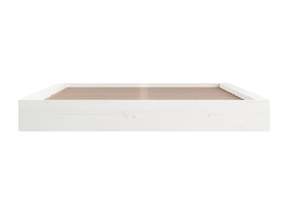 Cama 150x200 cm de madera maciza blanco ES26727