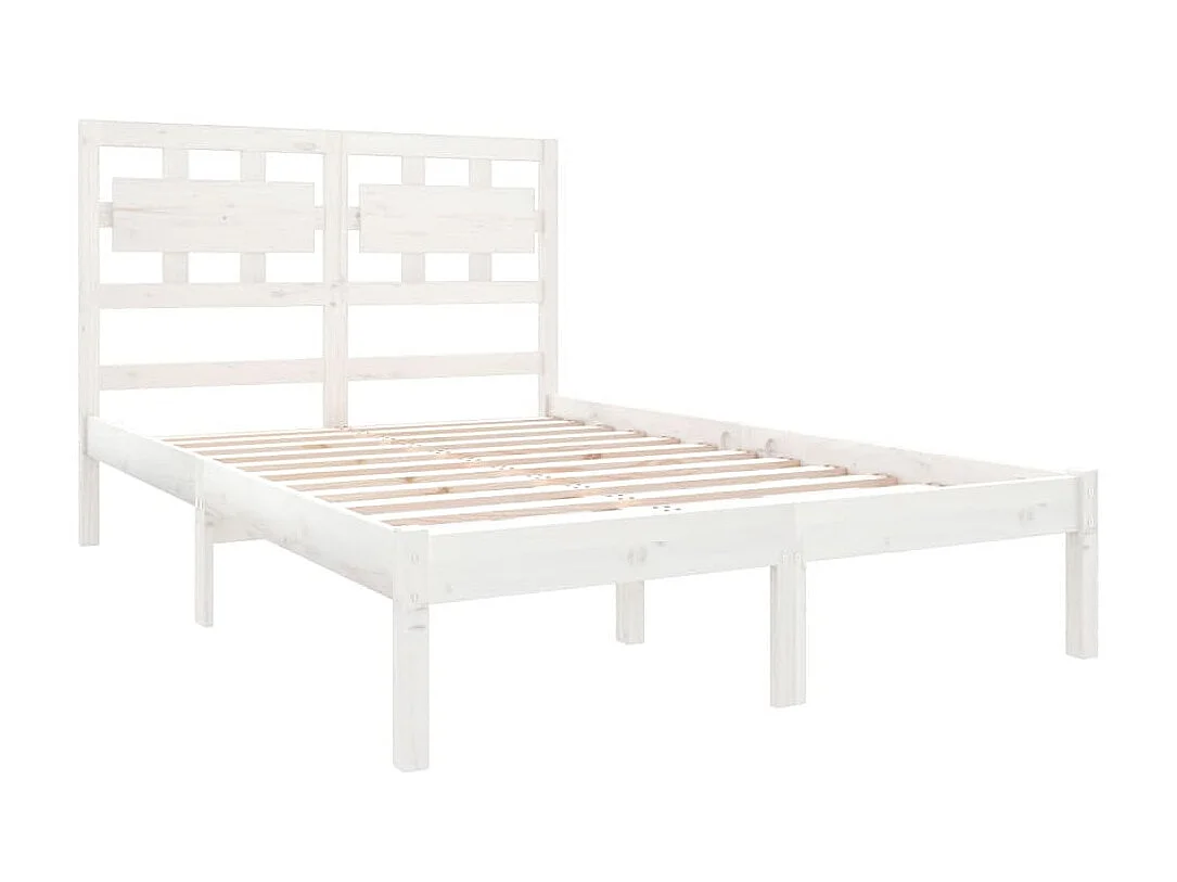 Bedframe massief hout wit 120x190 cm NL95763