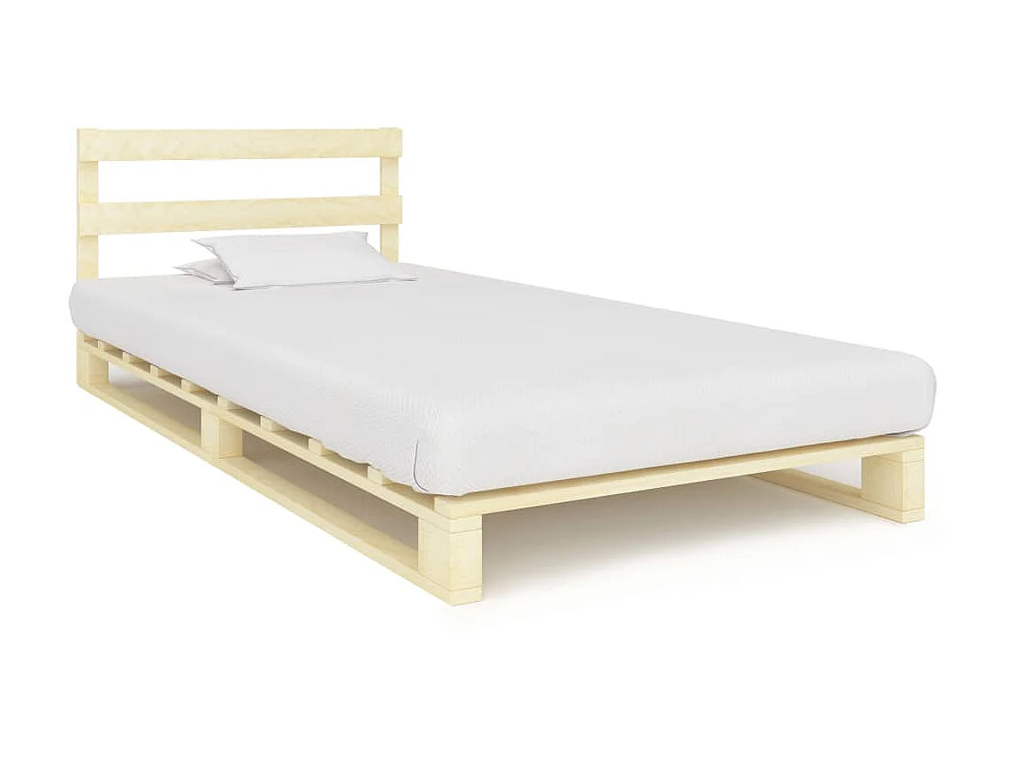 Bedframe pallet massief grenenhout 100x200 cm NL70178