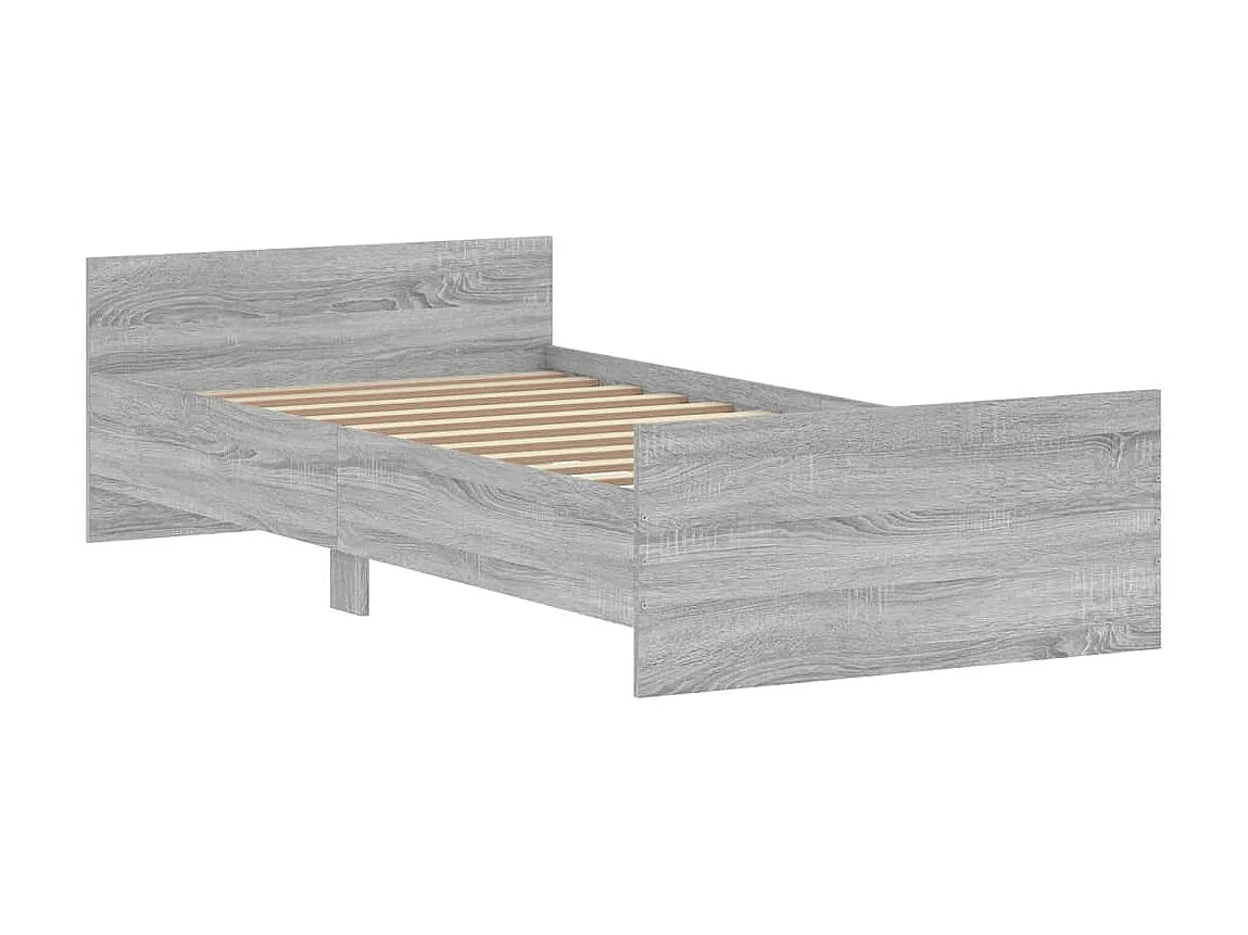 Lit-100x200 cm sonoma gris bois d'ingénierie EGGB73800