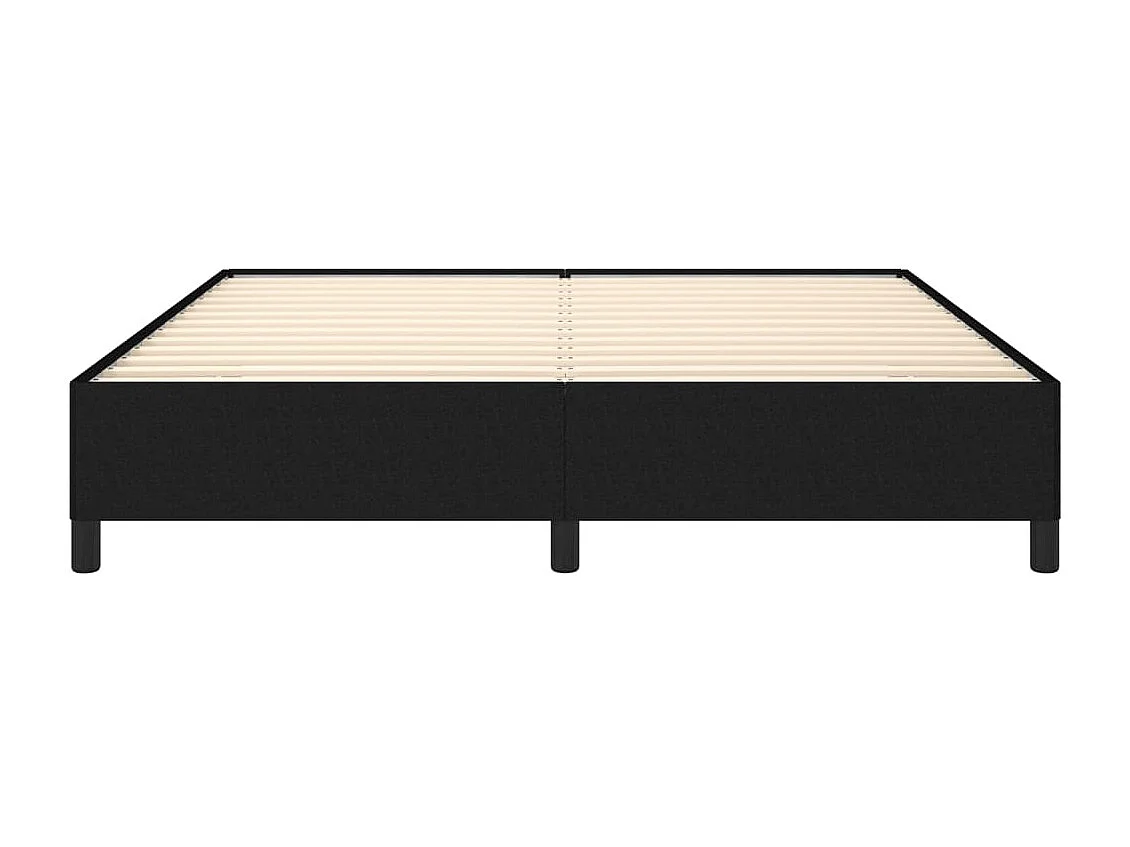 Cama 180x200 cm tecido preto PT119827