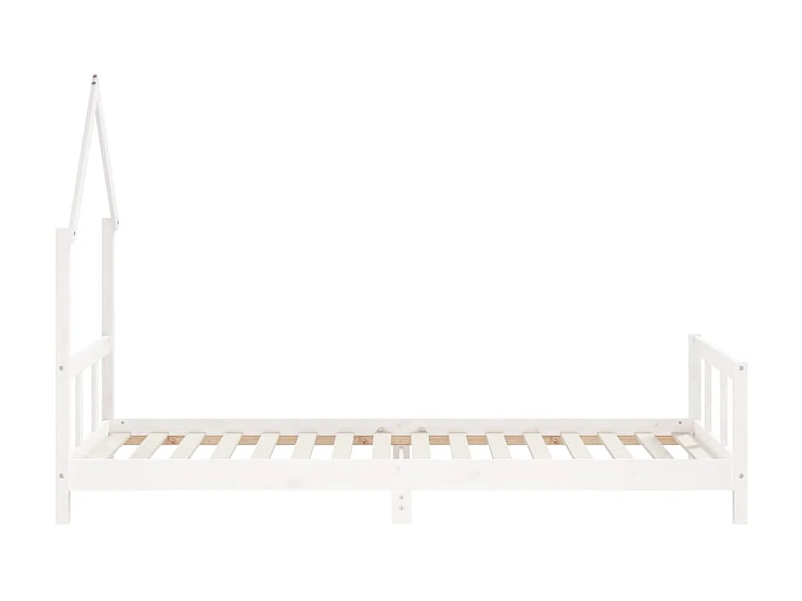 Lit-90x200 cm pour enfants blanc bois de pin massif EGGB77834