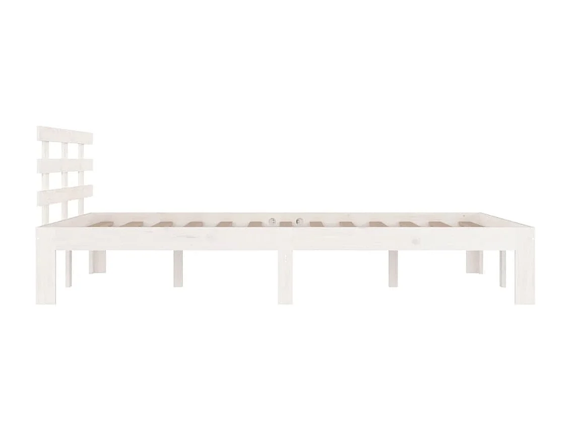 Lit-200x200 cm Blanc Bois massif EGGB14032
