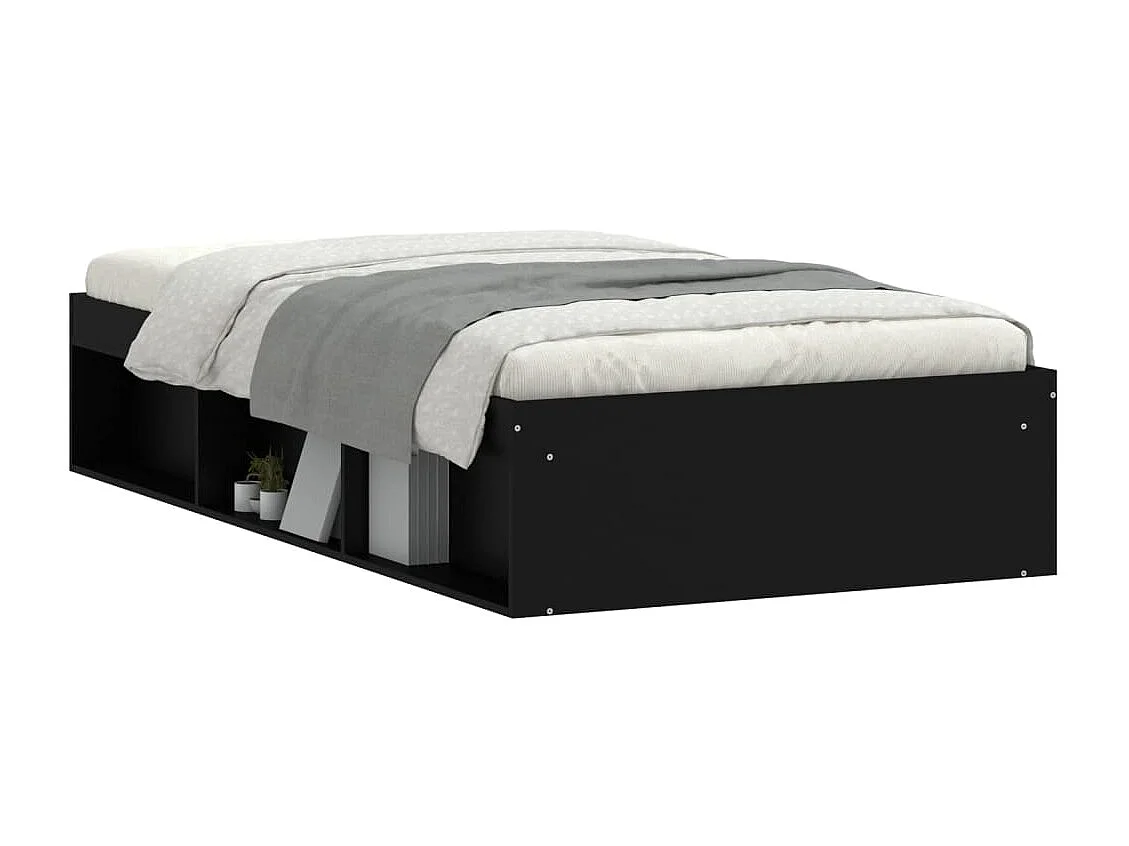 Cama 90x200 cm preto PT390977