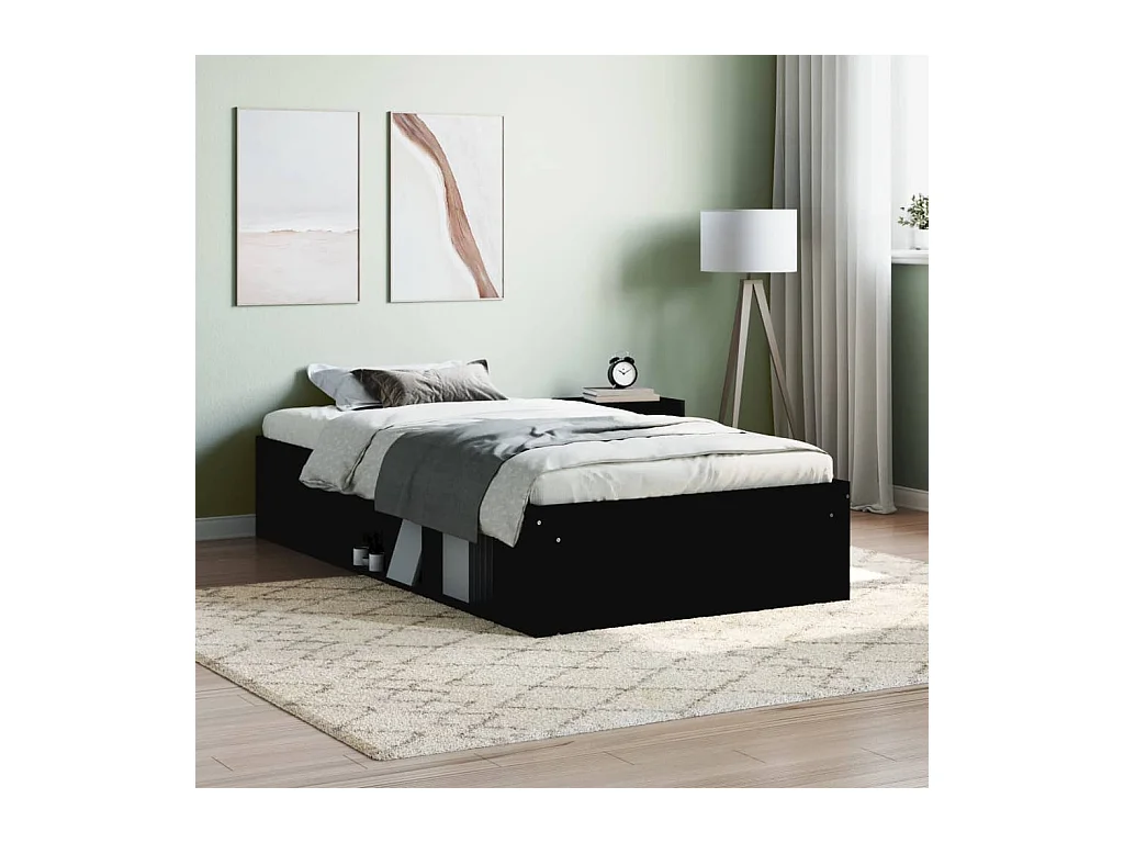 Lit-90x200 cm noir EGGB88498