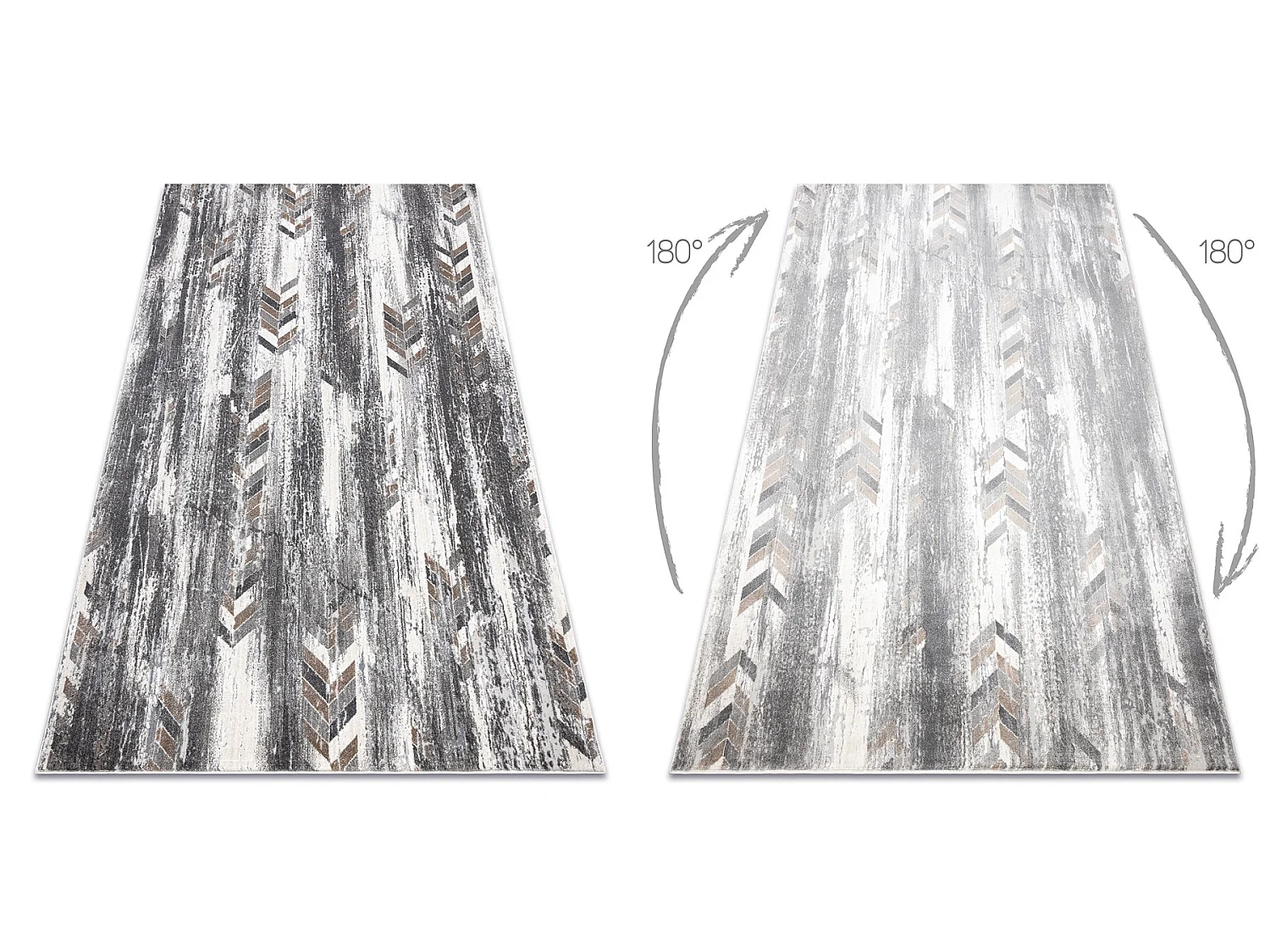 Tapijt NOBLE modern 9732 47 Zilverspar vintage gewreven - Structureel, 200x290 cm