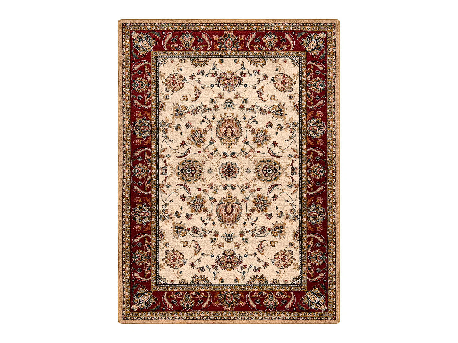 Tapis en laine POLONIA TARI rubis léger 135x200 cm