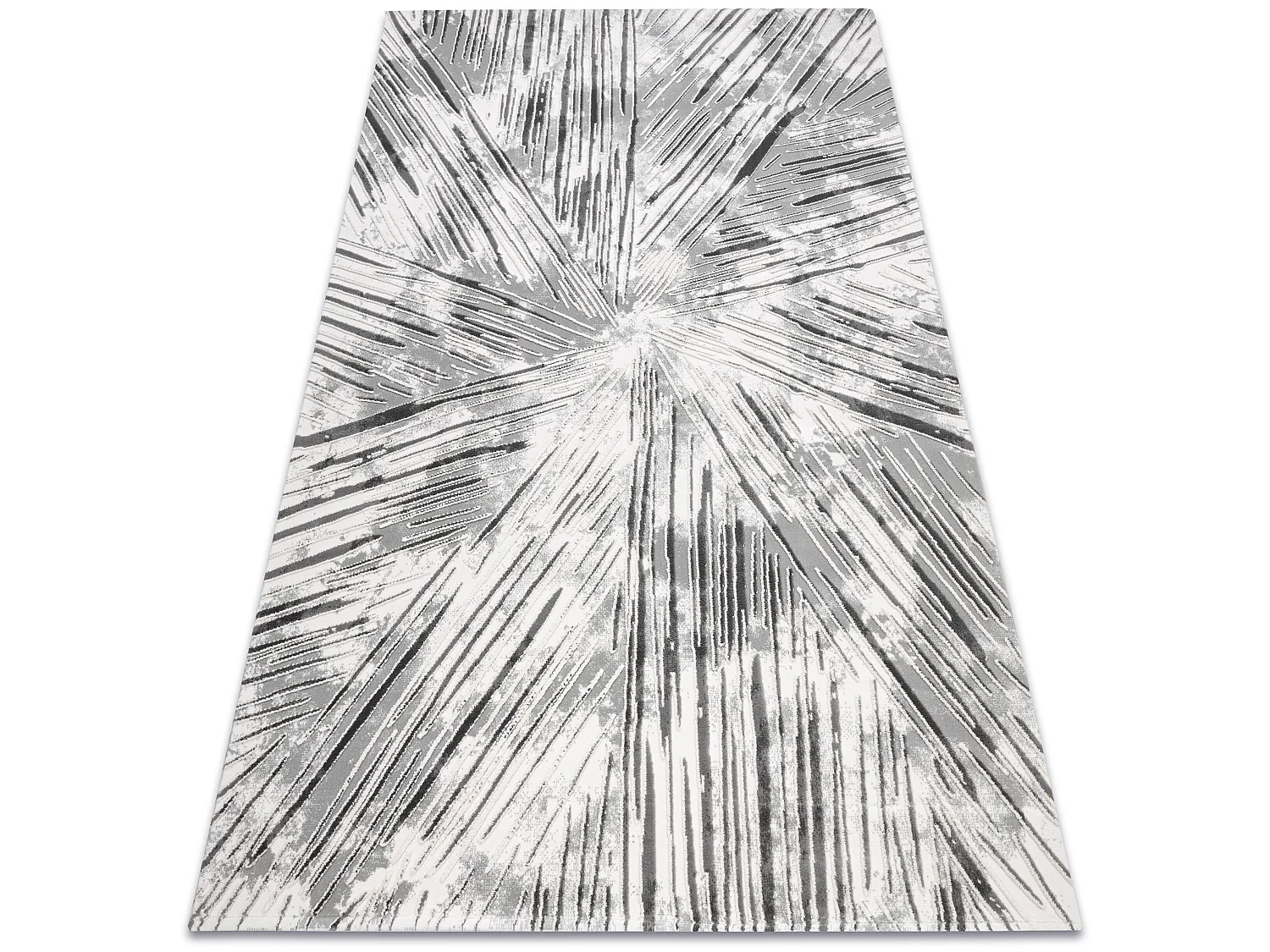 Tapijt ACRYL VALS 0W1733 C53 47 Abstractie ruimtelijk 3D ster ivoor /  160x230 cm