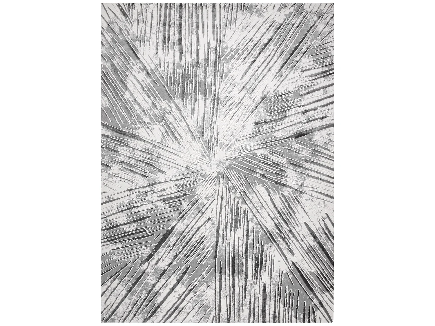 Tapijt ACRYL VALS 0W1733 C53 47 Abstractie ruimtelijk 3D ster ivoor /  160x230 cm