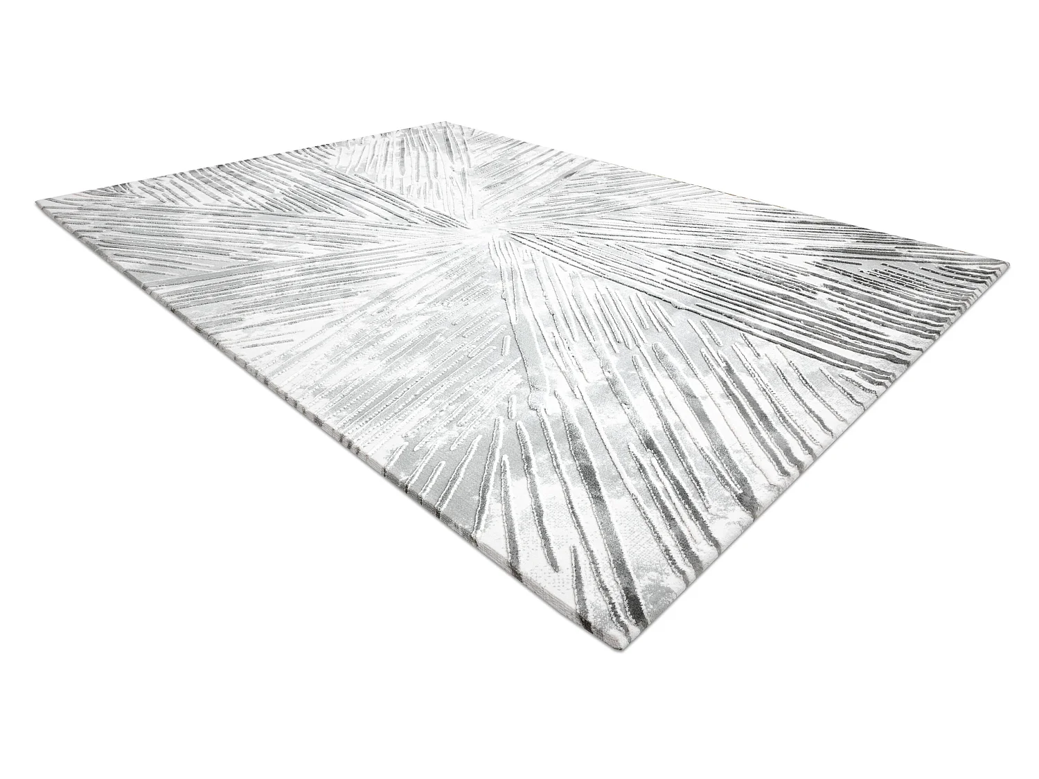 Tapijt ACRYL VALS 0W1733 C53 47 Abstractie ruimtelijk 3D ster ivoor /  160x230 cm