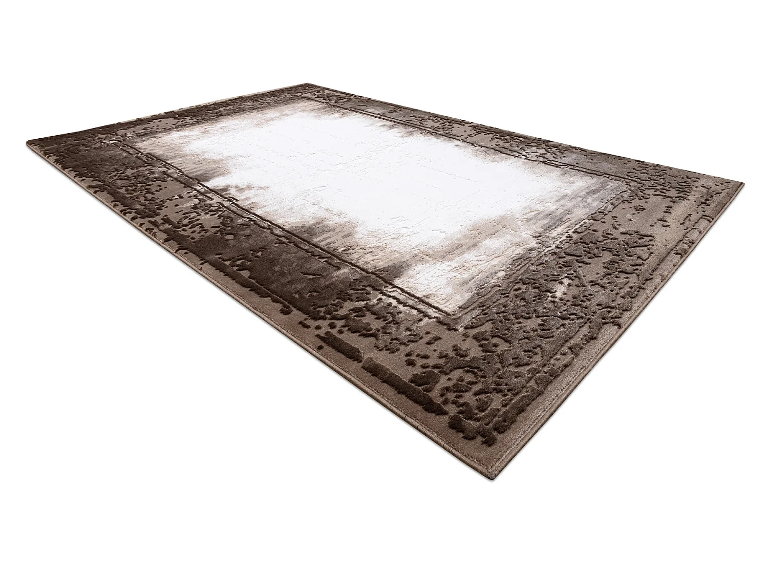 Tapis ACRYLIQUE VALENCIA 036 CADRE, vintage Ivoire / marron 120x180 cm