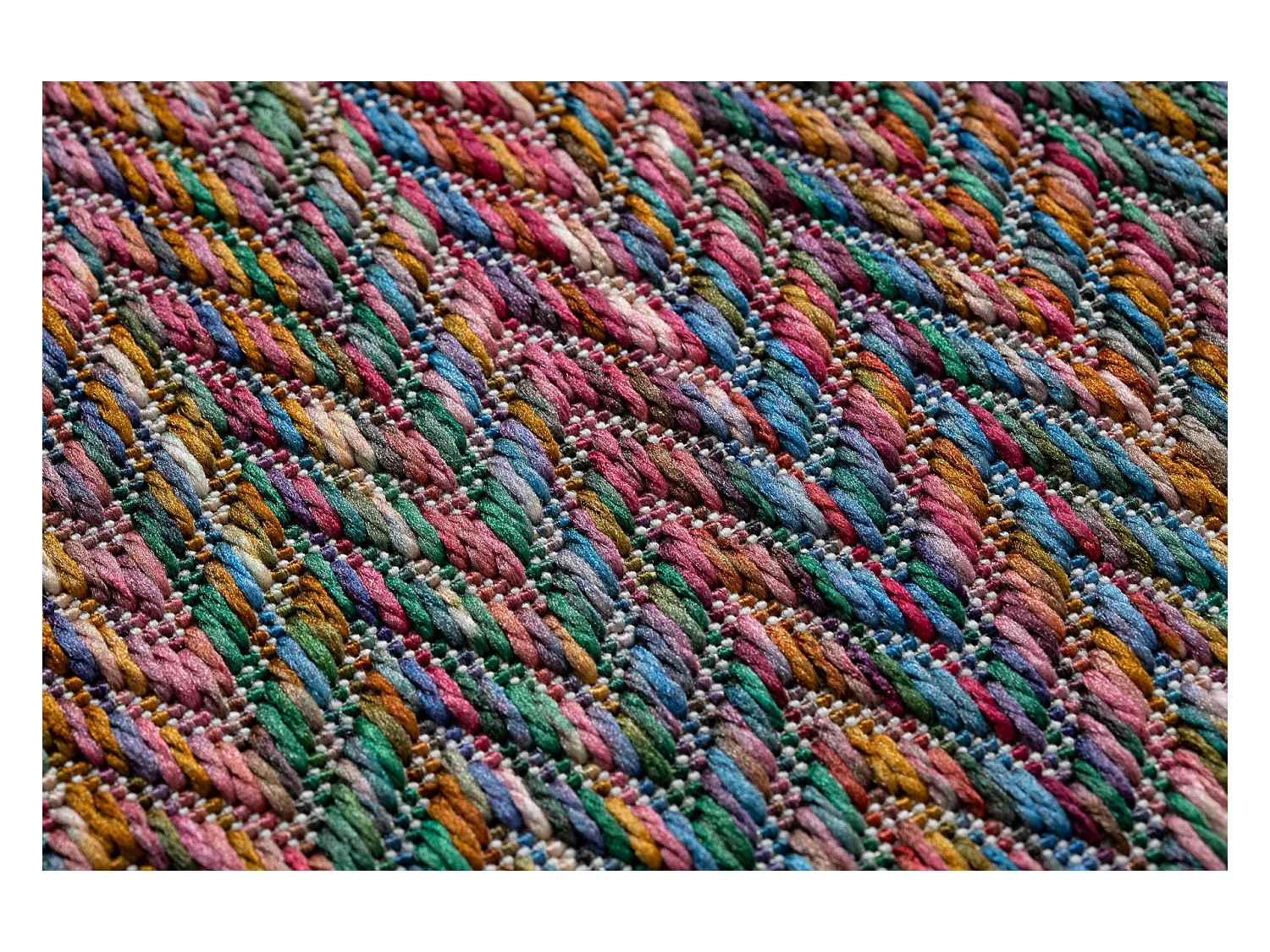 Moderno FISY tapis SIZAL 20776 Zigzag, mélange rose 200x290 cm