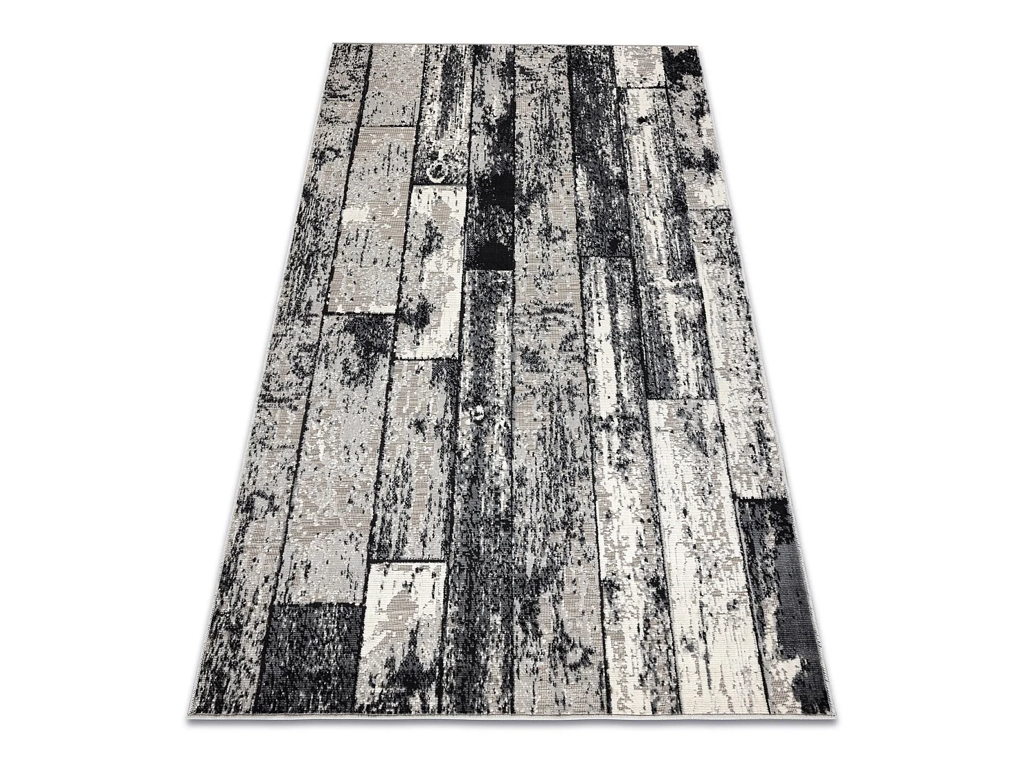 Tapijt LISBOA 27211356 Tegels , raad parket rechthoeken grijskleuring 120x170 cm