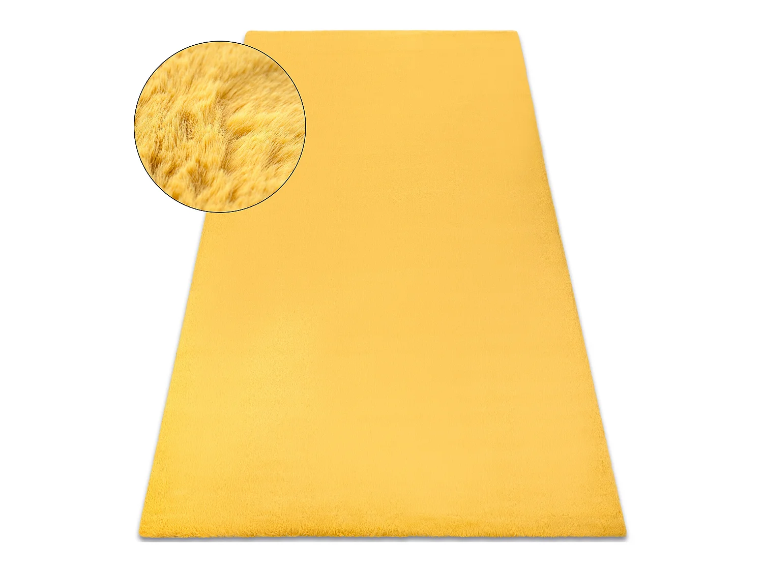 Tapijt BUNNY goud IMITATIE konijnenvacht 140x190 cm