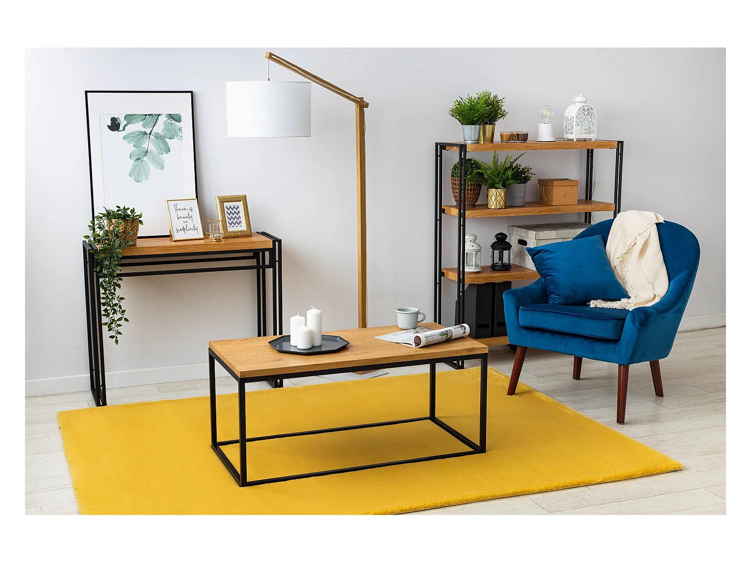 Tapijt BUNNY goud IMITATIE konijnenvacht 140x190 cm