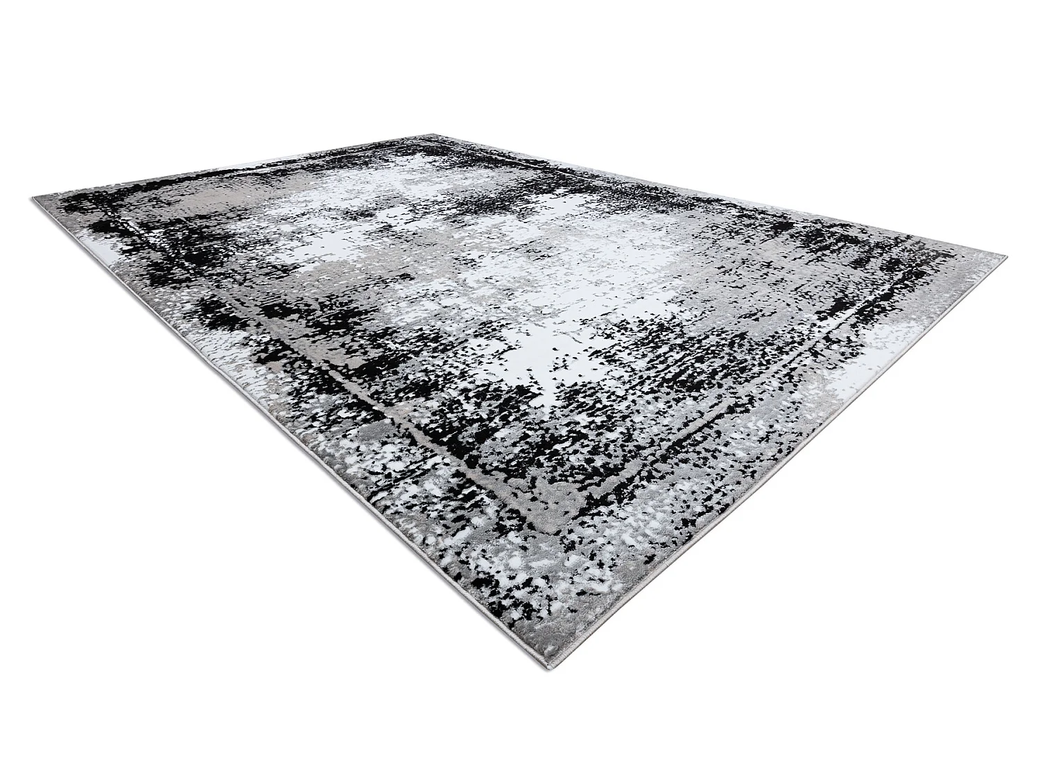 Modern GLOSS Teppich 8493 78 vintage, stilvoll, Rahmen grau / schwarz 140x190 cm