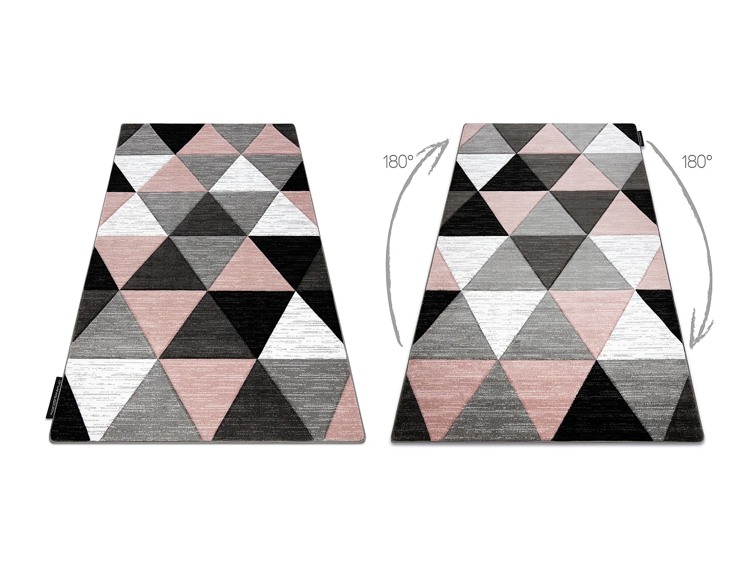 Tapis ALTER Rino triangle rose 140x190 cm