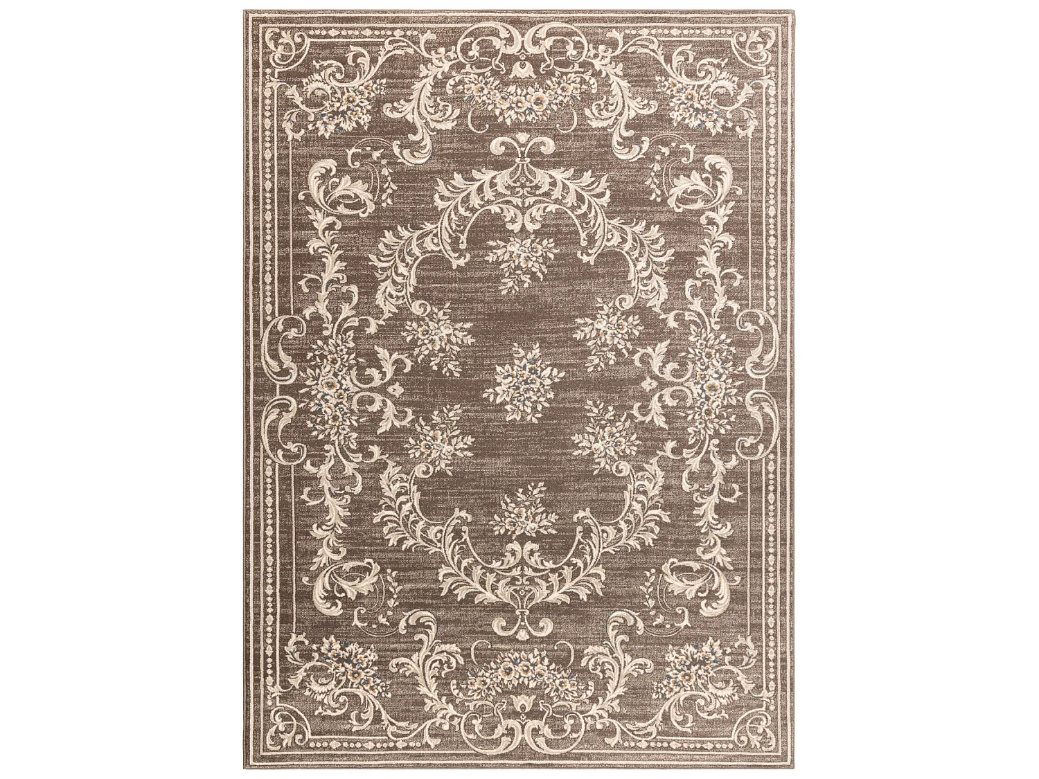 Teppich Wolle NAIN Ornament, Rahmen 7694/51922 beige / braun 240x340 cm