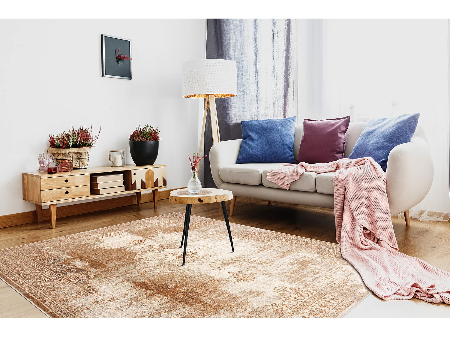 Tapijt NAIN Ornament, frame, vintage 7699/51955 beige 160x230 cm