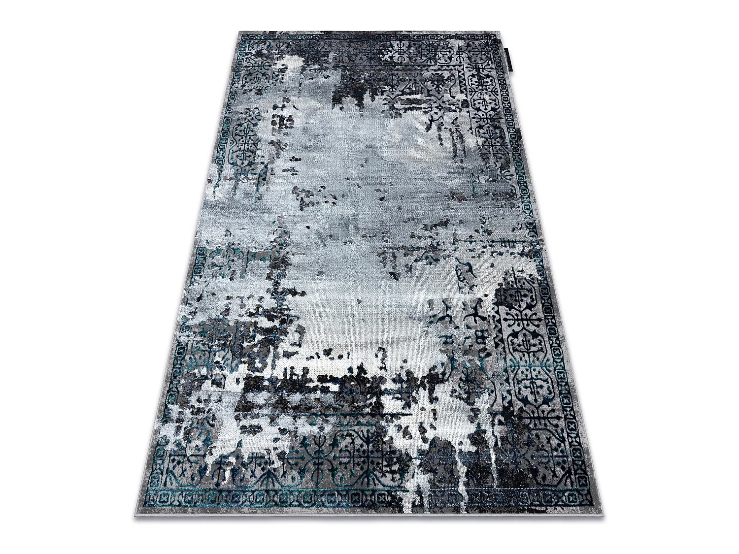 Tapijt DE LUXE modern 2078 Ornament vintage gewreven - Structureel gri 120x170 cm