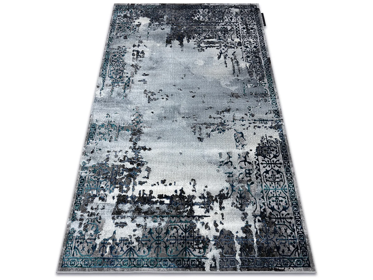 Tapijt DE LUXE modern 2078 Ornament vintage gewreven - Structureel gri 120x170 cm