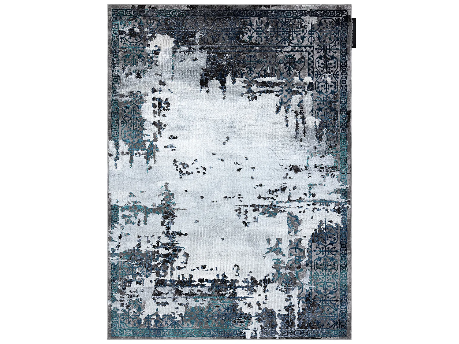 Tapijt DE LUXE modern 2078 Ornament vintage gewreven - Structureel gri 120x170 cm