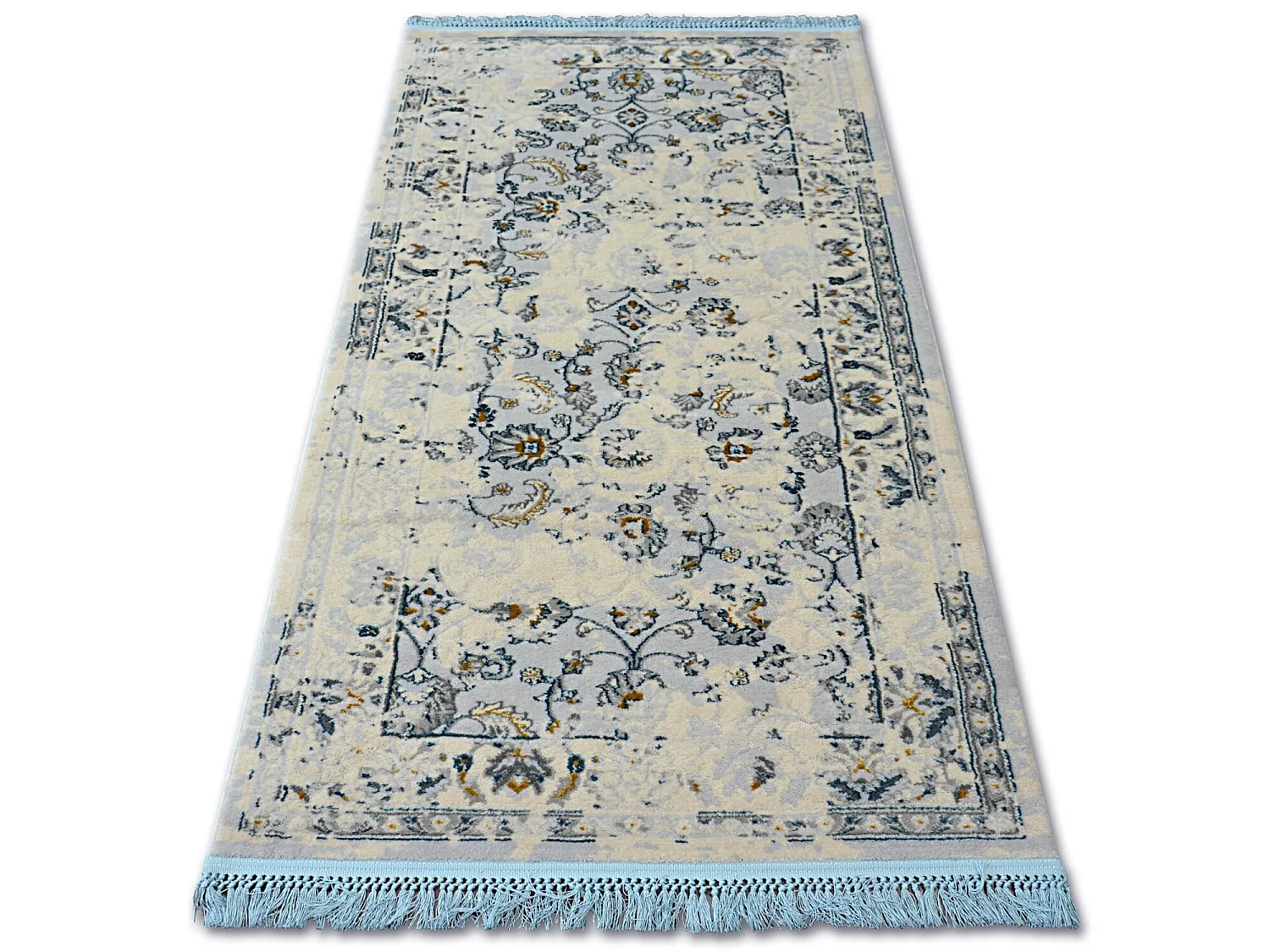 Tapijt ACRYL MANYAS 196AA ivoor / goud rand  80x150 cm