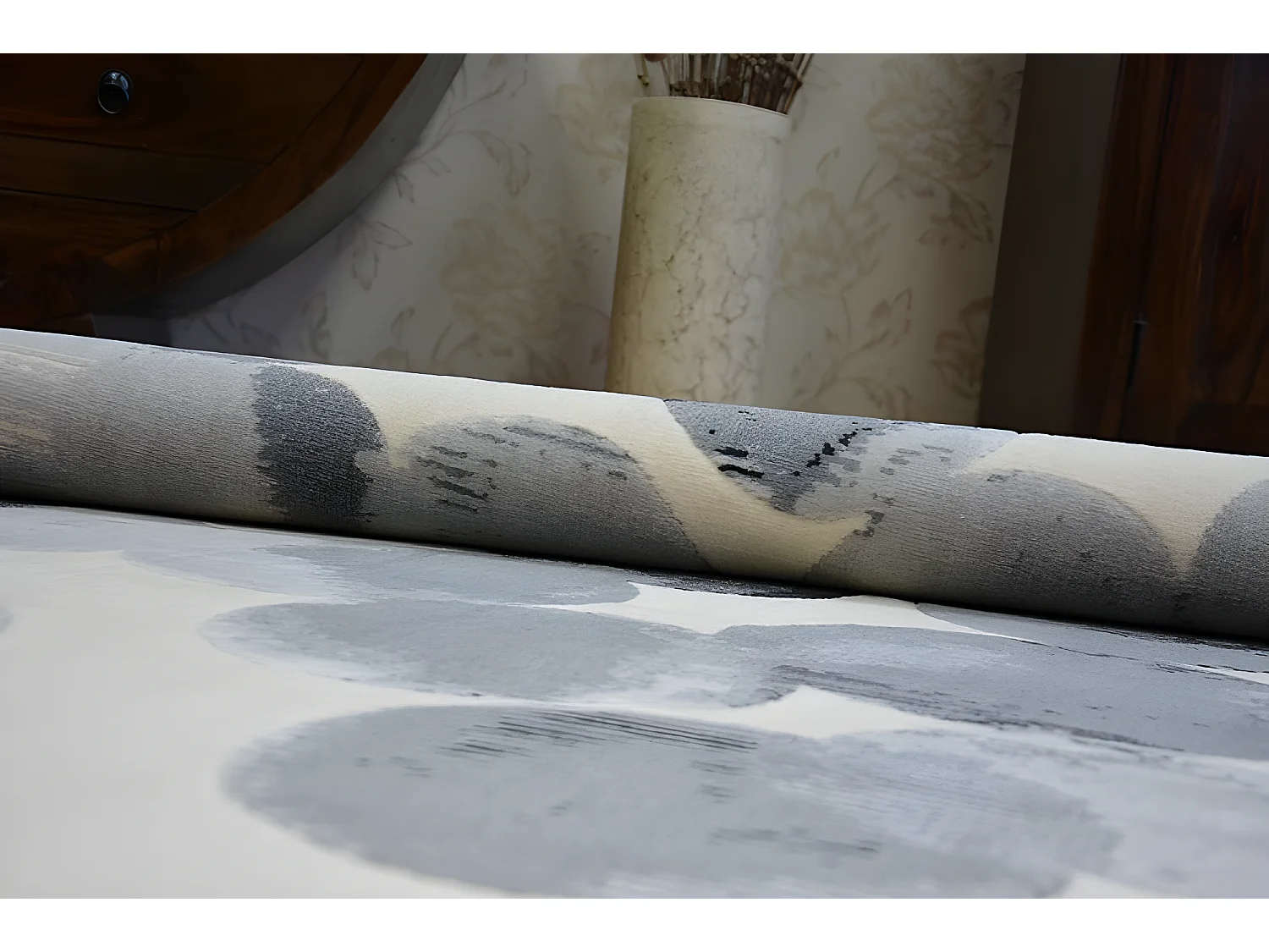 Tapis SCANDI 18461/752 - CERCLES crème gris noir 160x230 cm