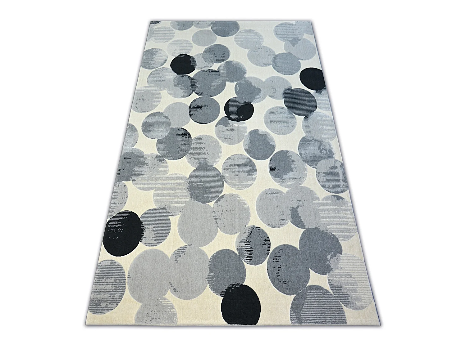 Tapijt SCANDI 18461/752 - bolvlas wivlas crème grijskleuring zwart 160x230 cm
