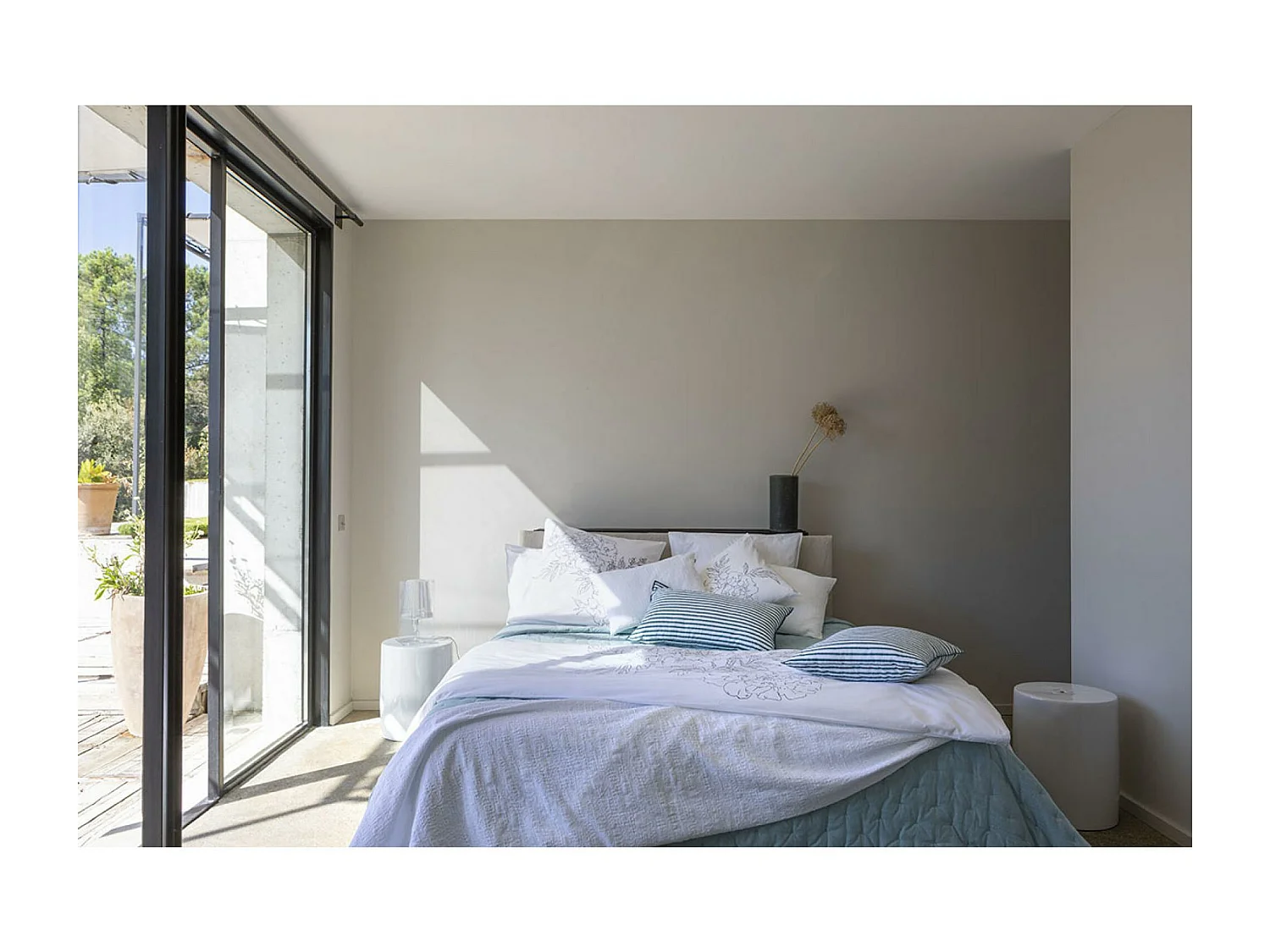 Kussensloop met print Noche Lichen 65 x 65 cm