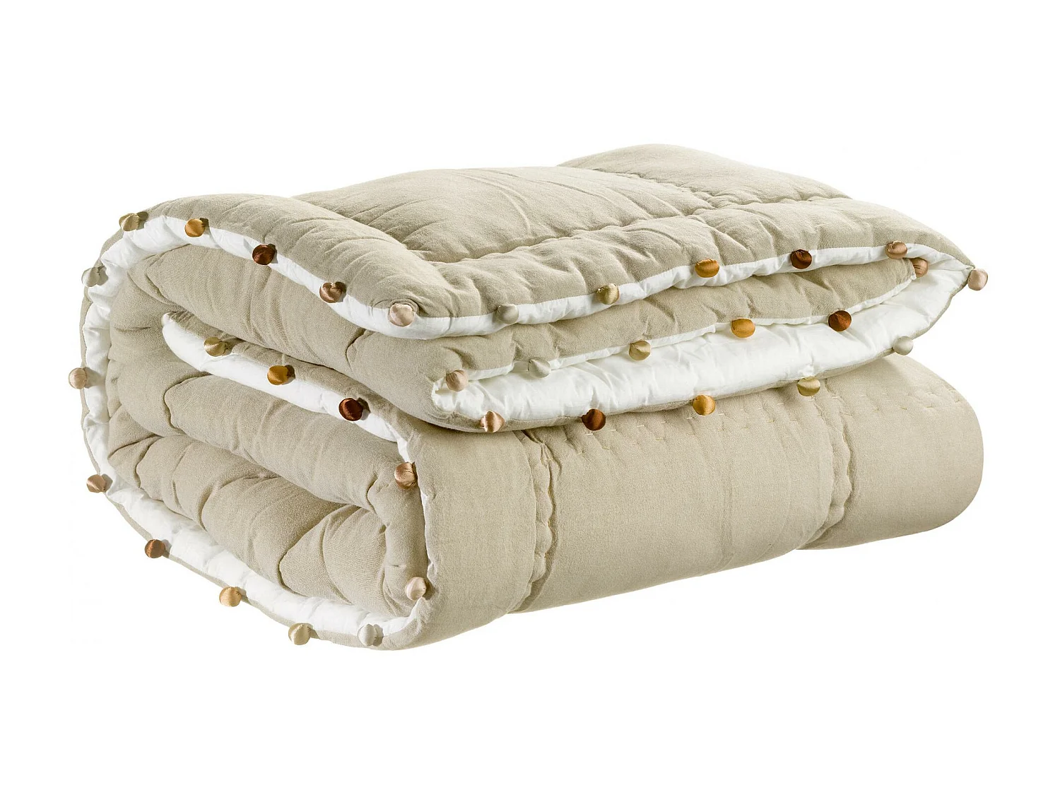 Édredon uni Gastounet sienne 160 x 160 cm Vivaraise