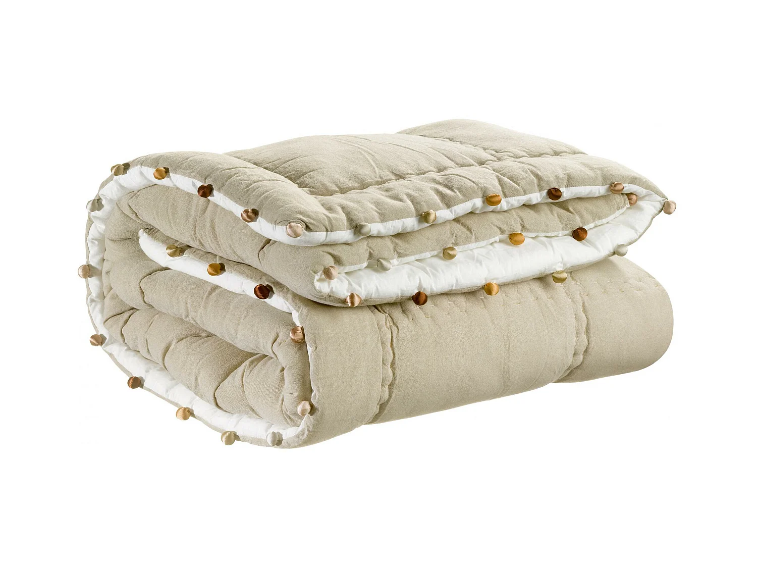 Édredon uni Gastounet sienne 160 x 160 cm Vivaraise