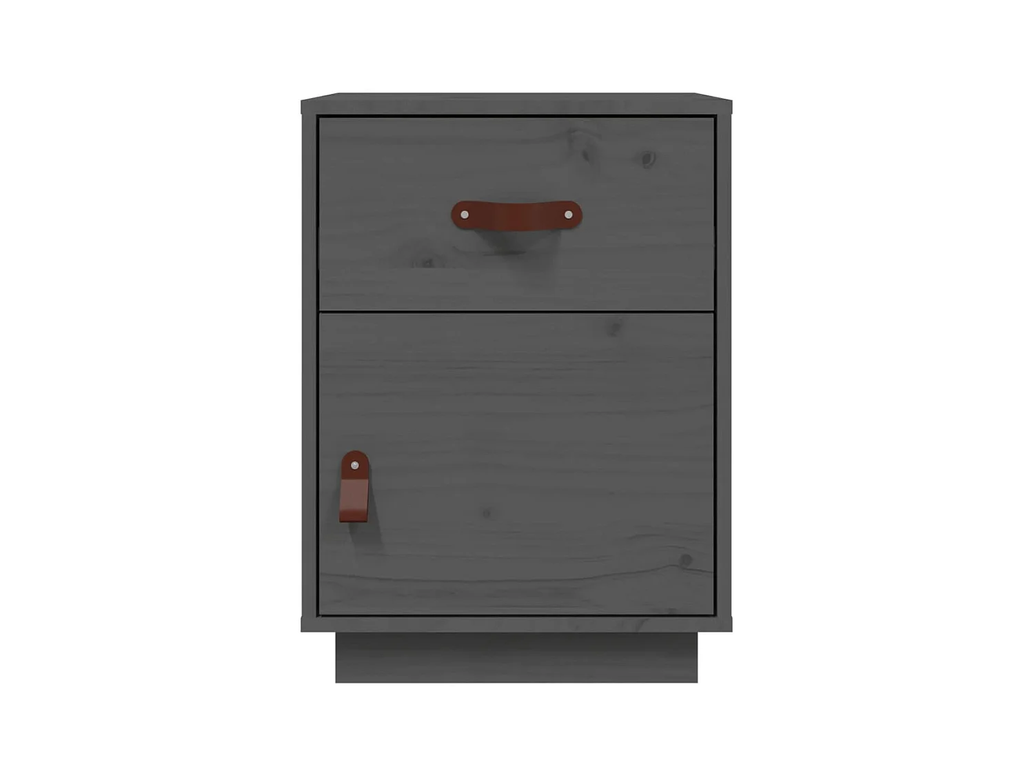 Mesa de cabeceira 40x34x55 cm madeira de pinho maciça cinza PT90068