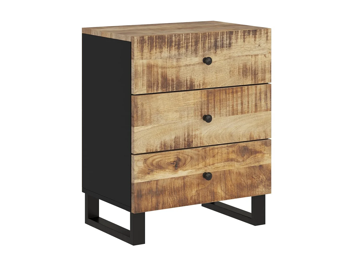 Table de chevet 50x33x62 cm Bois de manguier et d'ingénierie KEFWE10216