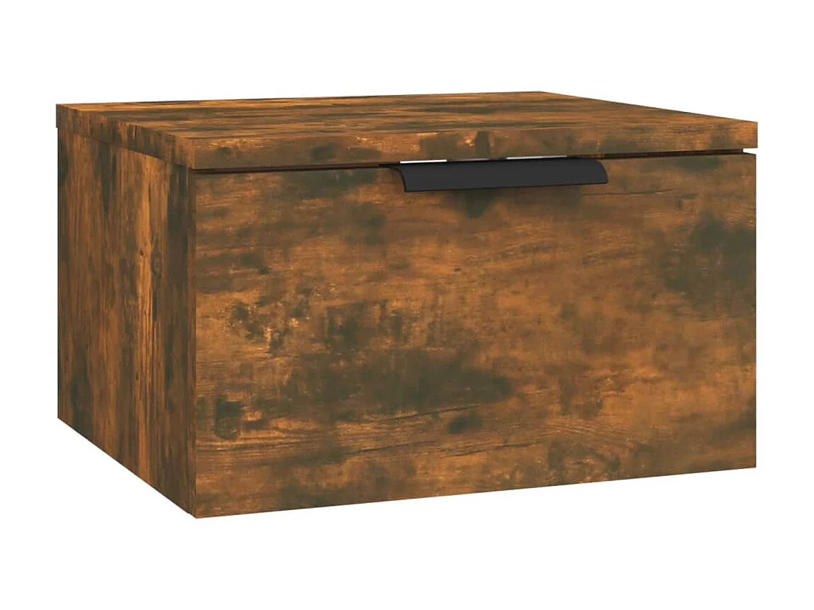 Table de chevet murale Chêne fumé 34x30x20 cm QPD91253