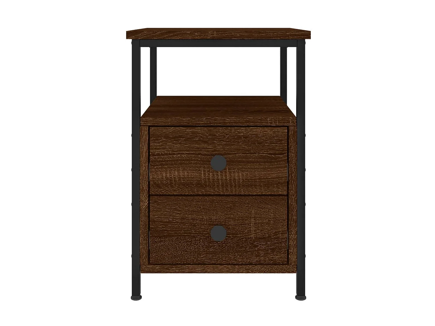 Mesa cabeceira 34x35,5x50cm derivados madeira carvalho castanho PT86502