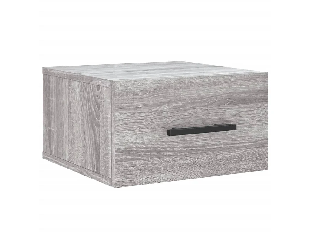 Table de chevet murale sonoma gris 35x35x20 cm QPD18143