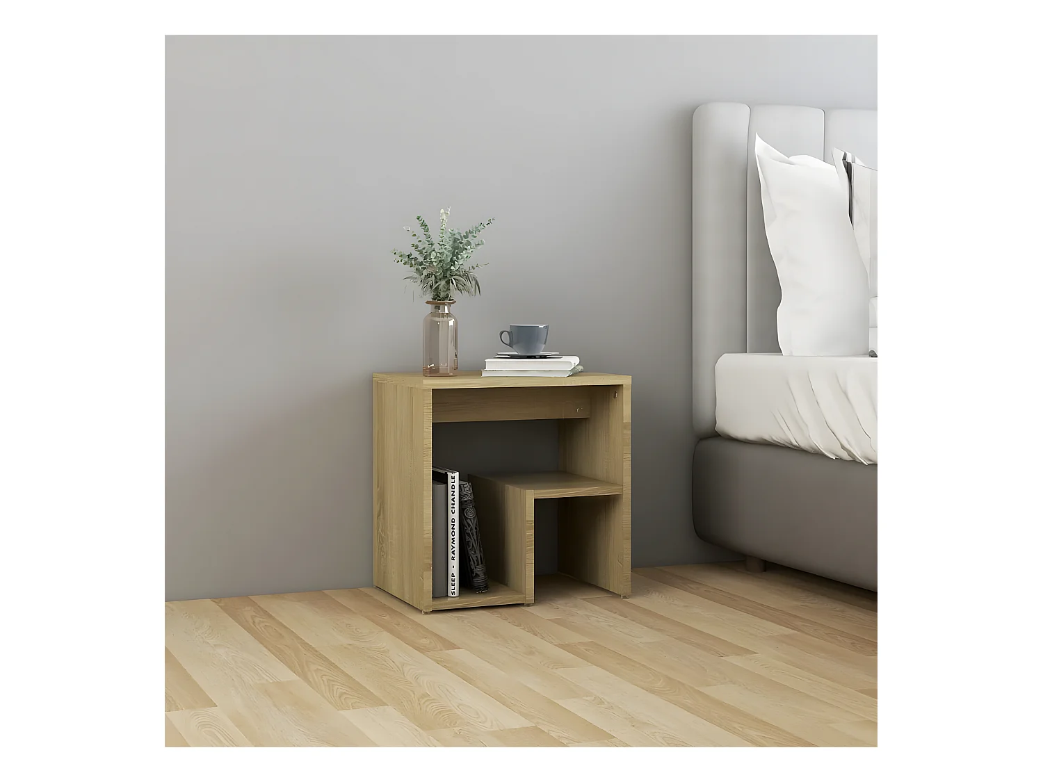 Table de chevet Chêne sonoma 40x30x40 cm Aggloméré KEFWE41757