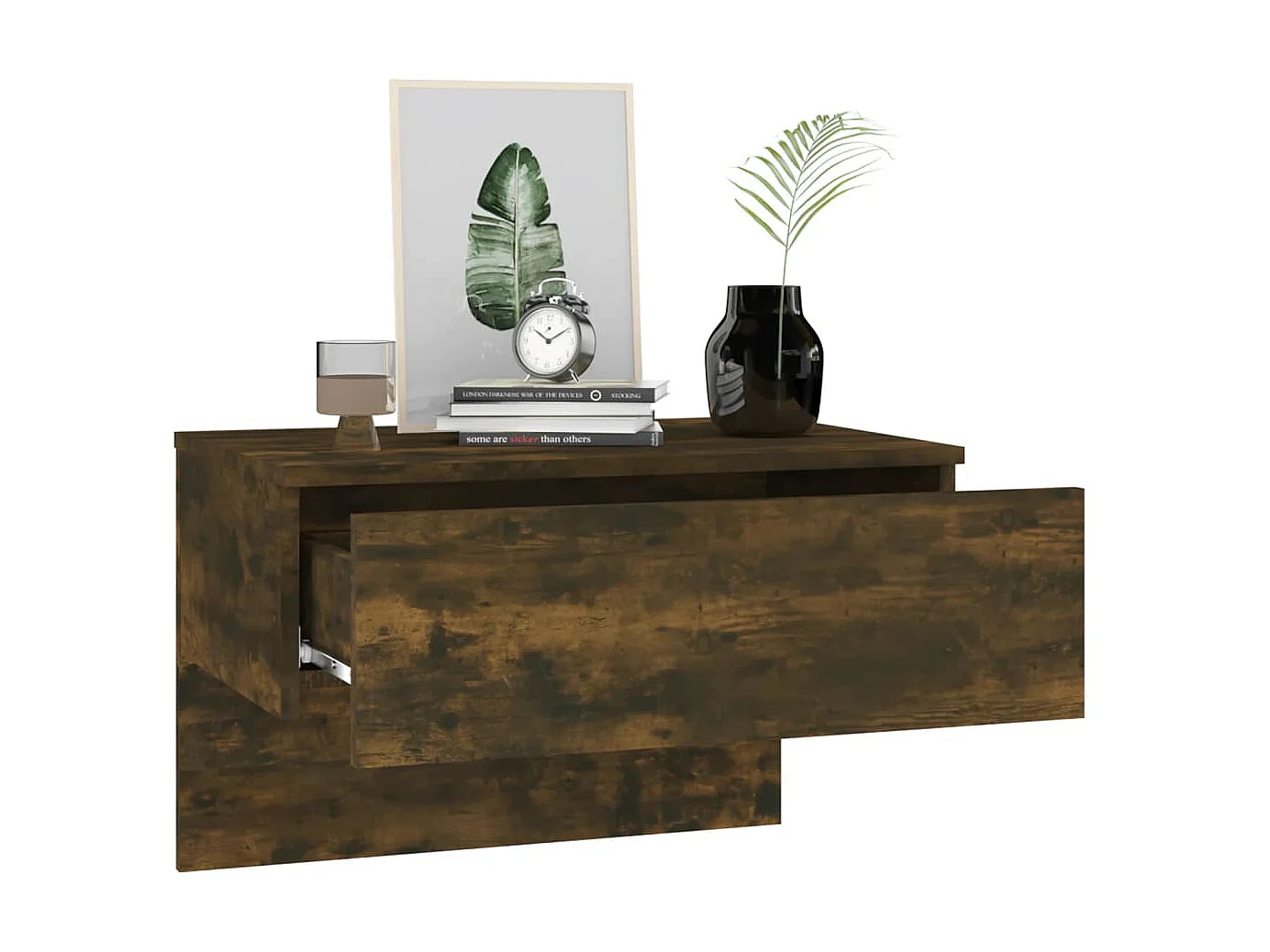 Table de chevet murale Chêne fumé KEFWE74823