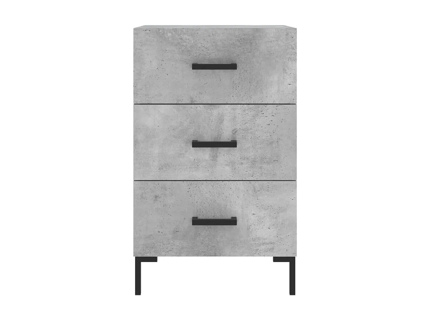 Table de chevet gris béton 40x40x66 cm bois d'ingénierie QPD34537