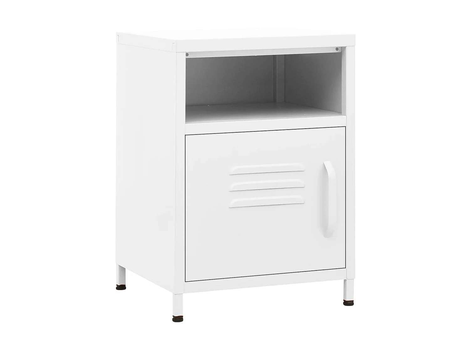 Mesa de cabeceira 35x35x51 cm aço branco PT180826